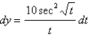 <strong>Find the differential of the function. </strong> A) B) C) D) E)