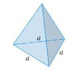 <strong>Find the volume of a pyramid with height and base an equilateral triangle with side a = </strong> A) B) C) D) E)