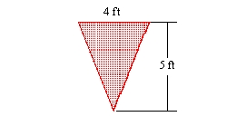 <strong>You are given the shape of the vertical ends of a trough that is completely filled with water.Find the force exerted by the water on one end of the trough.(The weight density of water is 62.4 lb/ft<sup>3</sup>.) </strong> A) 208 lb B) 1040 lb C) 104 lb D) 520 lb