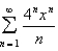 Find the radius of convergence and the interval of convergence of the power series.   <div style=padding-top: 35px> 