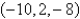 <strong>Find the distance from to the xy-planes.</strong> A) 4 B) 16 C) 10 D) 8 E) 2