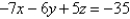 <strong>Find an equation of the set of all points equidistant from the points and </strong> A) B) C) D) E)