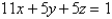 <strong>Find an equation of the plane with x-intercept ,y-intercept and z-intercept </strong> A) B) C) D) E)