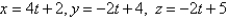 <strong>Find parametric equations for the line through the point that is parallel to the plane and perpendicular to the line </strong> A) B) C) D) E)