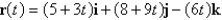 Reparametrize the curve with respect to arc length measured from the point where   in the direction of increasing    