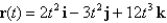 <strong>A force with magnitude N acts directly upward from the xy-plane on an object with mass kg.The object starts at the origin with initial velocity Find its position function.</strong> A) B) C) D) E)