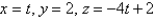<strong>The ellipsoid intersects the plane in an ellipse.Find parametric equations for the tangent line to this ellipse at the point (1,2,2).</strong> A) B) C) D) E)