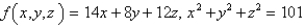 <strong>Use Lagrange multipliers to find the maximum value of the function subject to the given constraint. </strong> A) B) C) D) E)