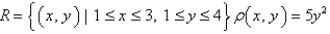Find the mass of the lamina that occupies the region and has the given density function.Round your answer to two decimal places.