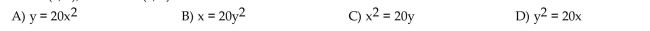 Vertex at (0, 0); axis of symmetry the x-axis; containing the point (9, 5)