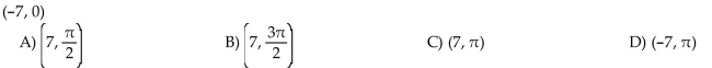 The rectangular coordinates of a point are given. Find polar coordinates for the point.