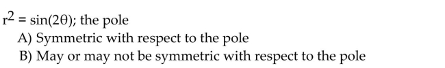Test the equation for symmetry with respect to the given axis, line, or pole.
