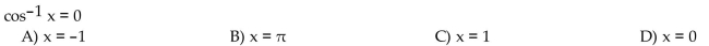 Find the exact solution of the equation.