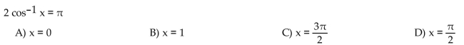 Find the exact solution of the equation.