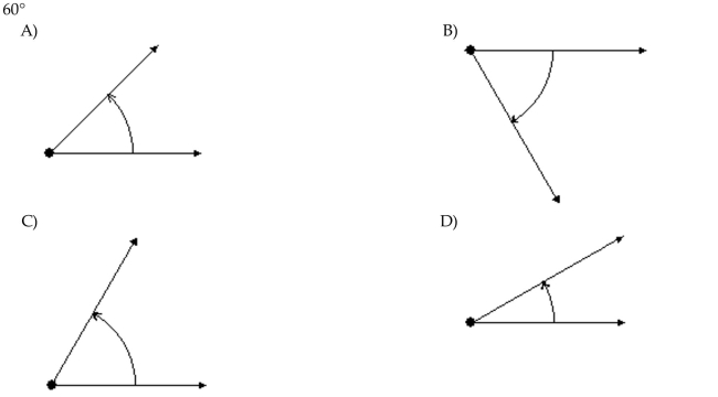 Draw the angle.