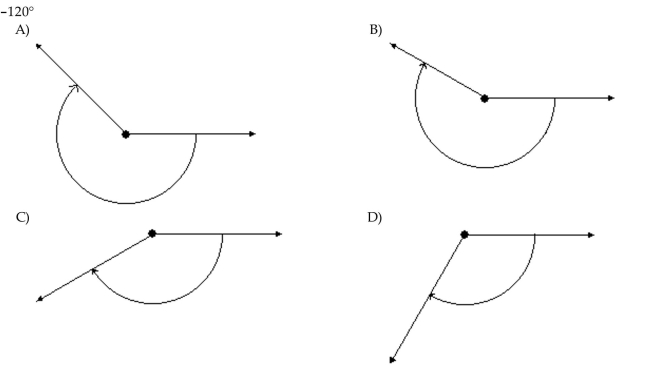 Draw the angle.