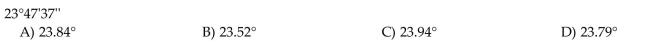 Convert the angle to a decimal in degrees. Round the answer to two decimal places.