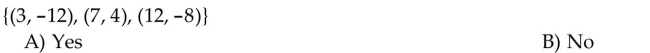 Choose the one alternative that best completes the statement or answers the question. Indicate whether the function is one-to-one.  <div style=padding-top: 35px> 