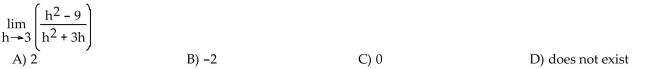 Use the TABLE feature of a graphing utility to find the limit.
