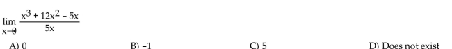 Find the limit algebraically.