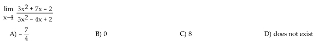 Find the limit algebraically.