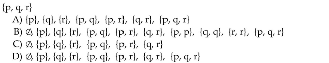 Write down all the subsets of the given set.