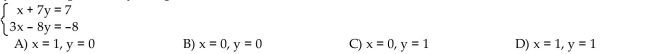 Solve the system of equations by using substitution.