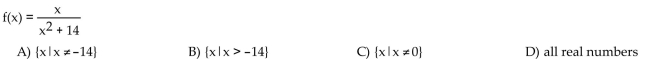 Find the domain of the function.