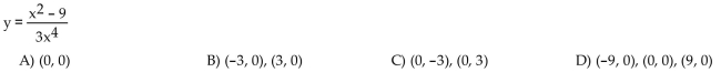 List the intercepts for the graph of the equation.