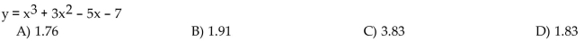 Use ZERO (or ROOT) to approximate the positive x-intercepts of the equation. Round to two decimal places.