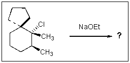 Indicate the expected major product of the following reaction: