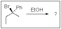 Predict the major product of the following S<sub>N</sub>1 reaction:  