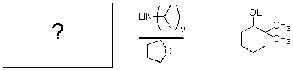 For the transformation below,give the structure of the starting material.