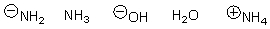 <strong>Arrange the following in order of increasing nucleophilicity. </strong> A) B) C) D) E)