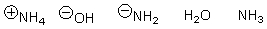 <strong>Arrange the following in order of increasing nucleophilicity. </strong> A) B) C) D) E)