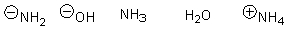 <strong>Arrange the following in order of increasing nucleophilicity. </strong> A) B) C) D) E)