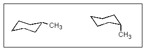 <strong>Which of the following statements about conformations of methylcyclohexane is true? </strong> A) The energy barrier to interconvert these is too high to be achieved at room temperature. B) The two forms are in equilibrium and are present in equal amounts at room temperature. C) The two forms are not in equilibrium but are present in equal amounts at room temperature. D) The two forms are in equilibrium but are not present in equal amounts at room temperature. E) The two forms are not in equilibrium and are not present in equal amounts at room temperature.