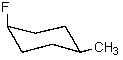 <strong>What is the most stable conformation of trans-1-fluoro-4-methylcyclohexane?</strong> A) B) C) D) E)