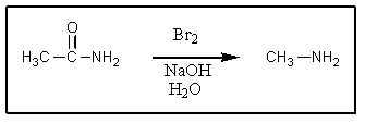 <strong>Which of the following is not an intermediate in the Hofmann rearrangement of ethanamide to methylamine? </strong> A) B) C) D) E)
