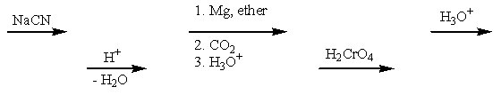 <strong>A multistep preparation of propylpropanoate from only 1-propanol would require the use of how many of the reagents below (i.e.,what reagents would you need to use if you only had 1-propanol to start with)? </strong> A) Two of the above. B) Three of the above. C) Four of the above. D) All of the above. E) The preparation cannot be done with only these reagents.
