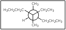 <strong>The following Newman projection represents which molecule? </strong> A) B) C) D) E)