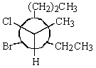 <strong>What is the correct Newman projection for the following molecule? </strong> A) B) C) D) E) None of the above.