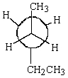 <strong>Consider the potential energy diagram for rotation about the C2-C3 bond in pentane.The position marked A most likely corresponds to which of the following Newman projections? </strong> A) B) C) D) E)