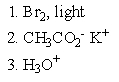 <strong>Several 2-arylpropanoic acids are used as analgesics (painkillers).Three of these [Ibuprofen (= Advil),Naproxen (= Aleve)and Ketoprofen (= Orudis KT)] are currently available in over-the-counter form.Which of the following sets of reagents would accomplish conversion of an ethyl aromatic to a 2-arylpropanoic acid?  </strong> A)   B)   C)   D)   E) both A and B <div style=padding-top: 35px> 