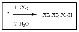 <strong>What reagent(s)is (are)needed to complete the reaction shown? </strong> A) CH<sub>3</sub>CH<sub>2</sub>Br B) KMnO<sub>4</sub>/<sub> </sub><sup>-</sup>OH C) CH<sub>3</sub>CH<sub>2</sub>MgBr D) CH<sub>3</sub>Li E) CH<sub>3</sub>COCl