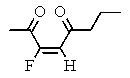 <strong>Which of the following structures represents: (Z)-3-fluoro-3-octen-2,5-dione?</strong> A) B) C) D) E)