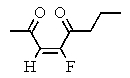 <strong>Which of the following structures represents: (Z)-3-fluoro-3-octen-2,5-dione?</strong> A) B) C) D) E)