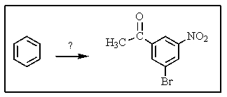 <strong>Which of the following sequences of reactants would you expect to convert benzene to the substituted aromatic shown below? </strong> A) B) C) D) both A and B E) both B and C