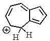 <strong>One of the interesting aspects of azulenes is that they are soluble in strong aqueous acids because of a reaction with H<sup>+</sup>.Which of the structures below would represent the most stable form of protonated azulene? </strong> A) <sup> </sup> B) C) D) E)