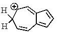 <strong>One of the interesting aspects of azulenes is that they are soluble in strong aqueous acids because of a reaction with H<sup>+</sup>.Which of the structures below would represent the most stable form of protonated azulene? </strong> A) <sup> </sup> B) C) D) E)